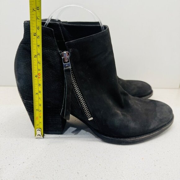 Sam Edelman Macon Booties Black Suede Genuine Leather Heeled Boots Shoes Sz 8.5 - Picture 10 of 15